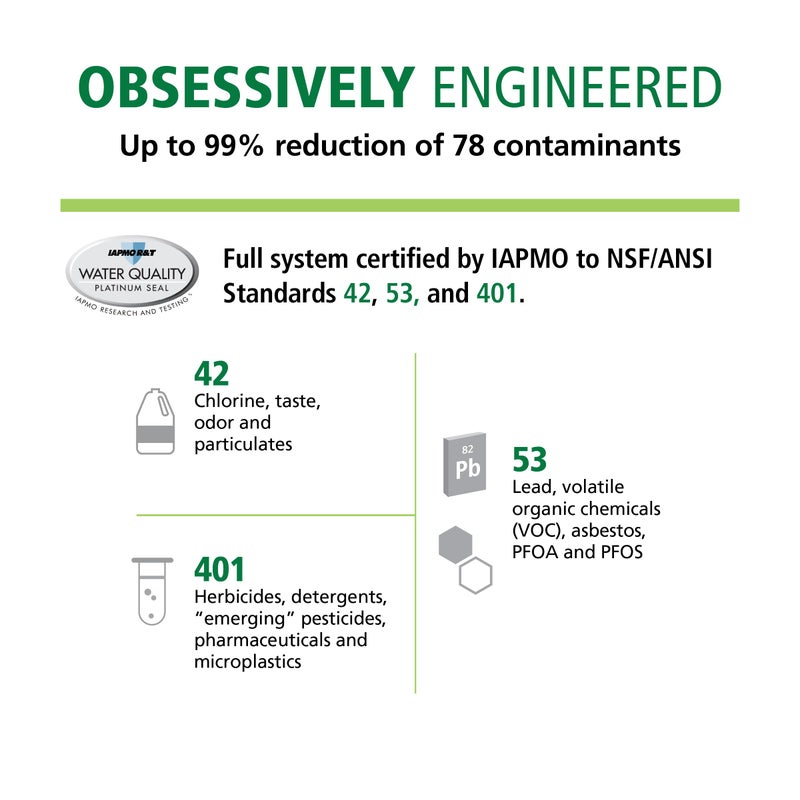 AO Smith Advanced Direct Connect Under Sink Replacement Filter for AO-MF-ADV System - Claryum Filtration Reduces Up To 99% of 78 Harmful Contaminants - AO-MF-ADV-R - Image 5